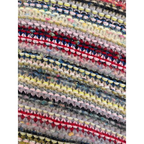 Ganni Brookhaven striped multicolor short sleeve box cut sweater XS/S - Picture 4 of 6